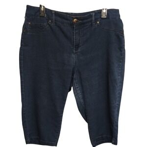 Seven7‎ Jeans Capris Cropped Denim Pants Dark Wash Size 12